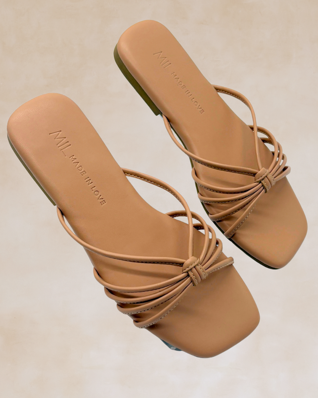 Pangga | Beige Soft Knot Sandals