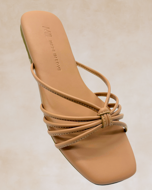 Pangga | Beige Soft Knot Sandals