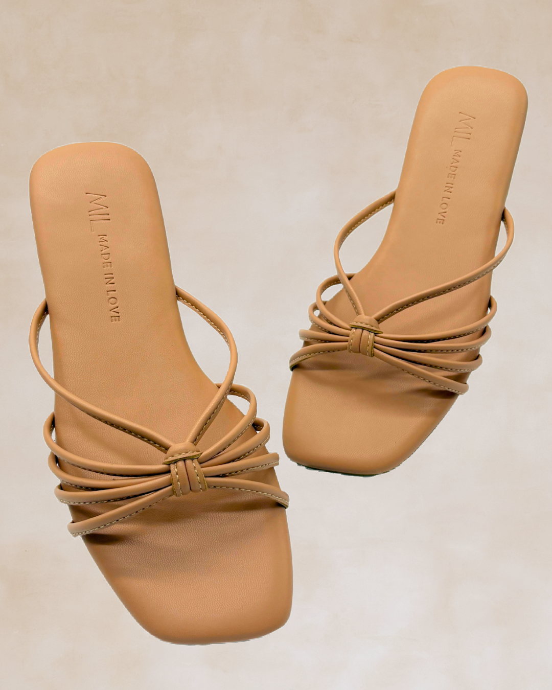 Pangga | Beige Soft Knot Sandals