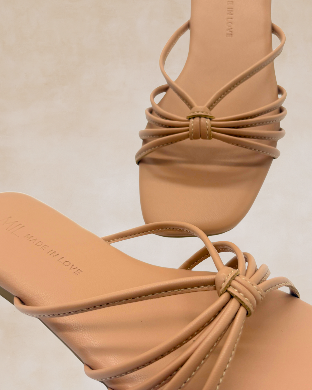 Pangga | Beige Soft Knot Sandals