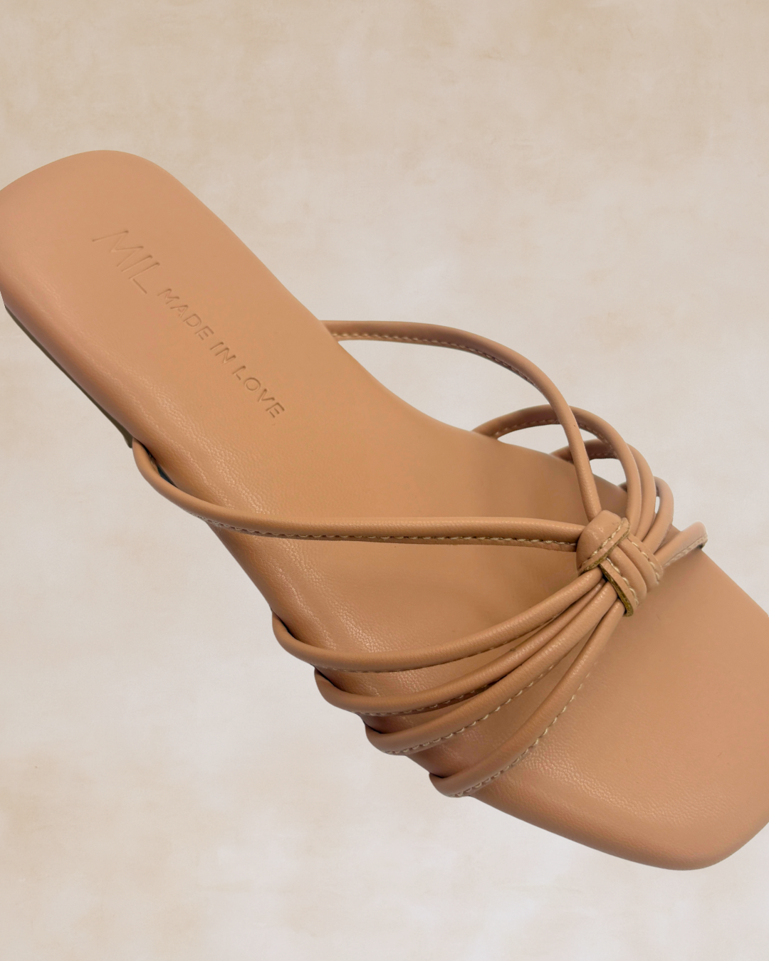 Pangga | Beige Soft Knot Sandals