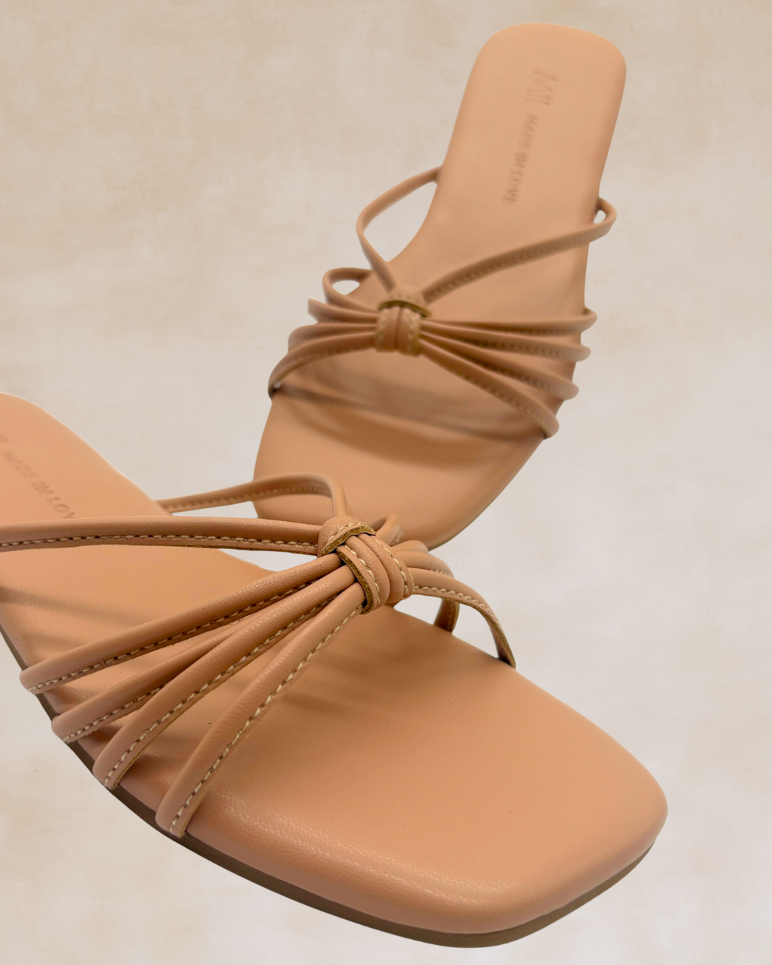 Pangga | Beige Soft Knot Sandals