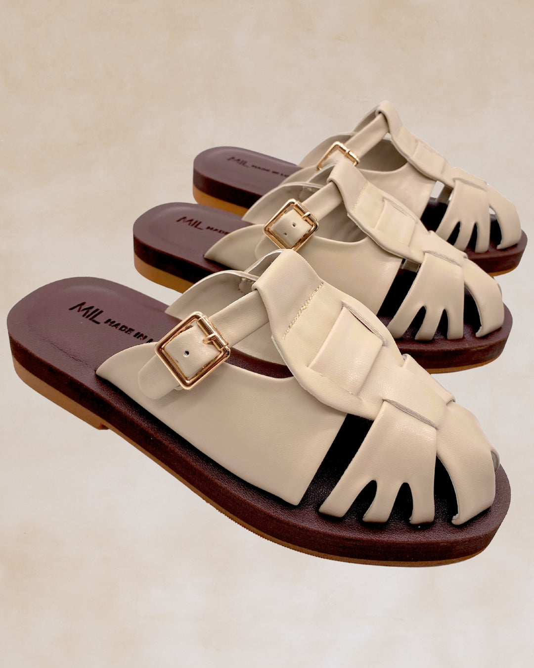Kislap | Bone | Chunky Mules