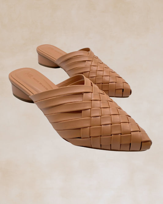 Puso | Beige Woven Mules