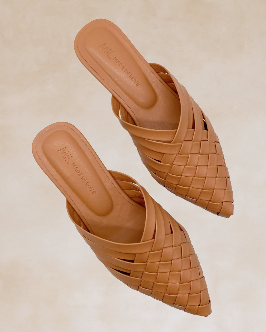 Puso | Beige Woven Mules
