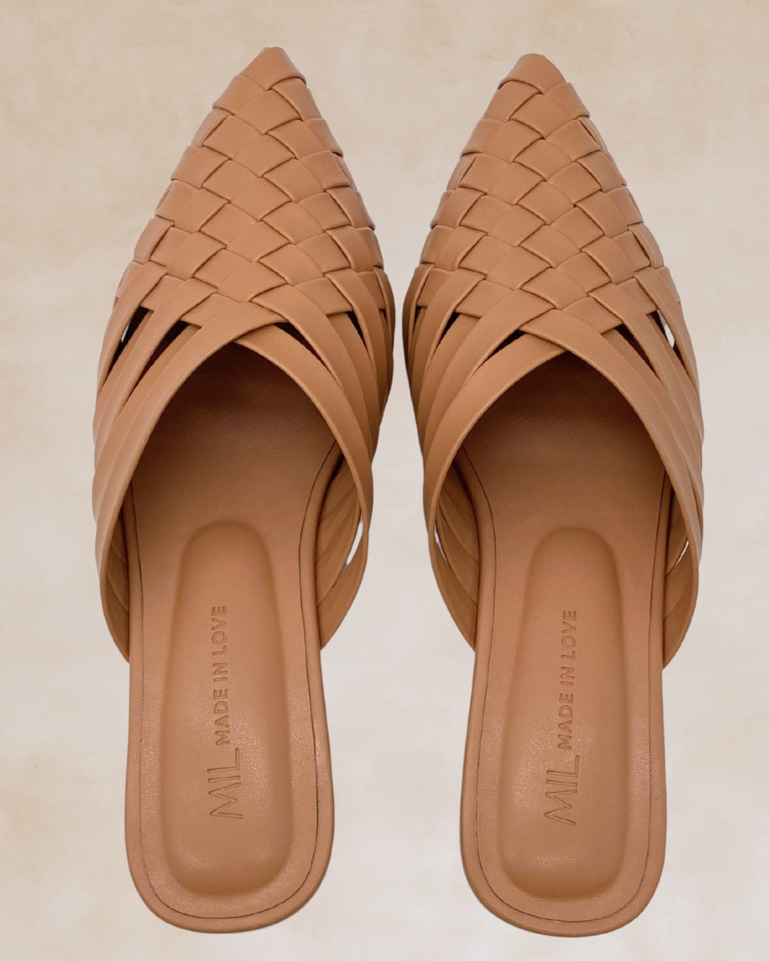Puso | Beige Woven Mules