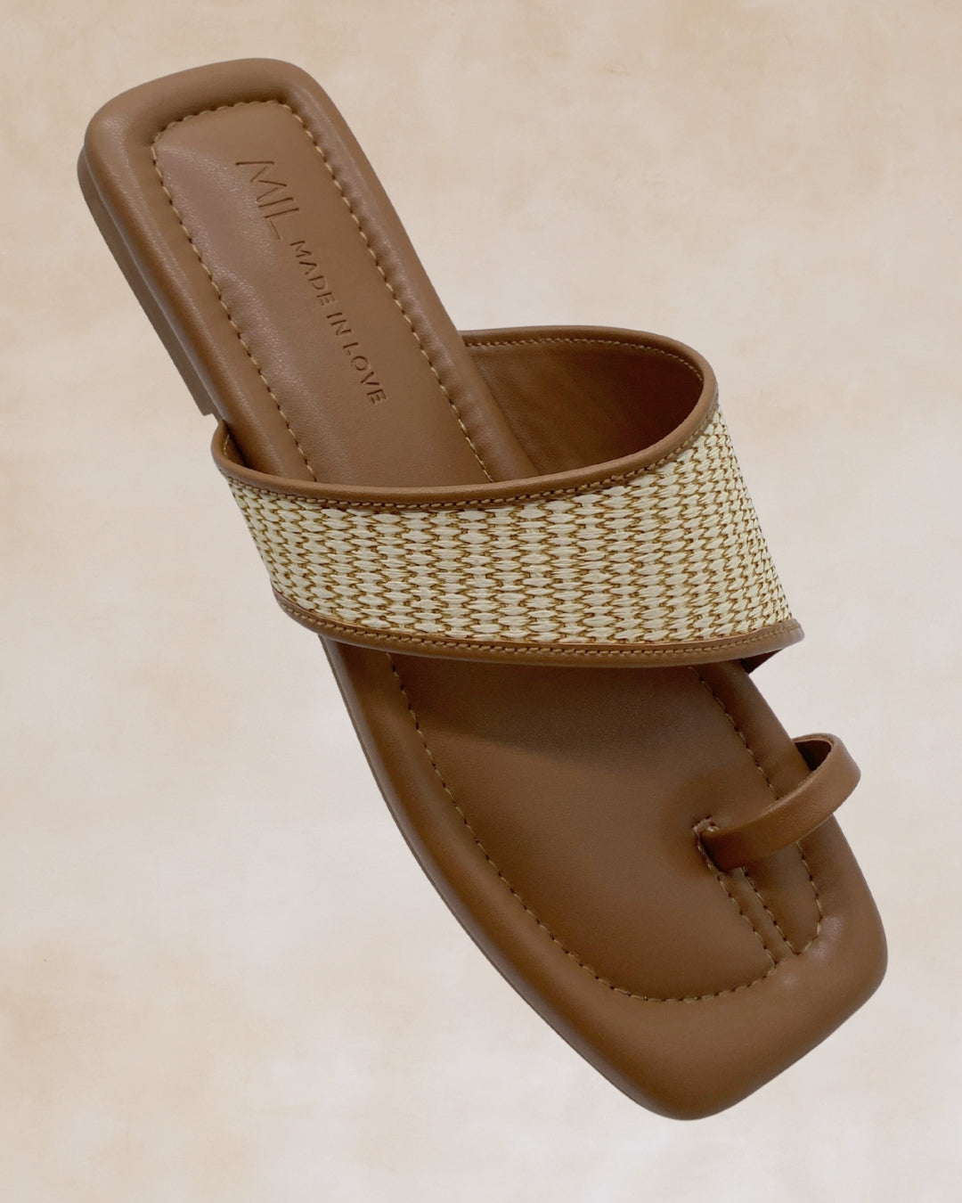 Tiwala | Taupe Strap Ring Toe Sandals