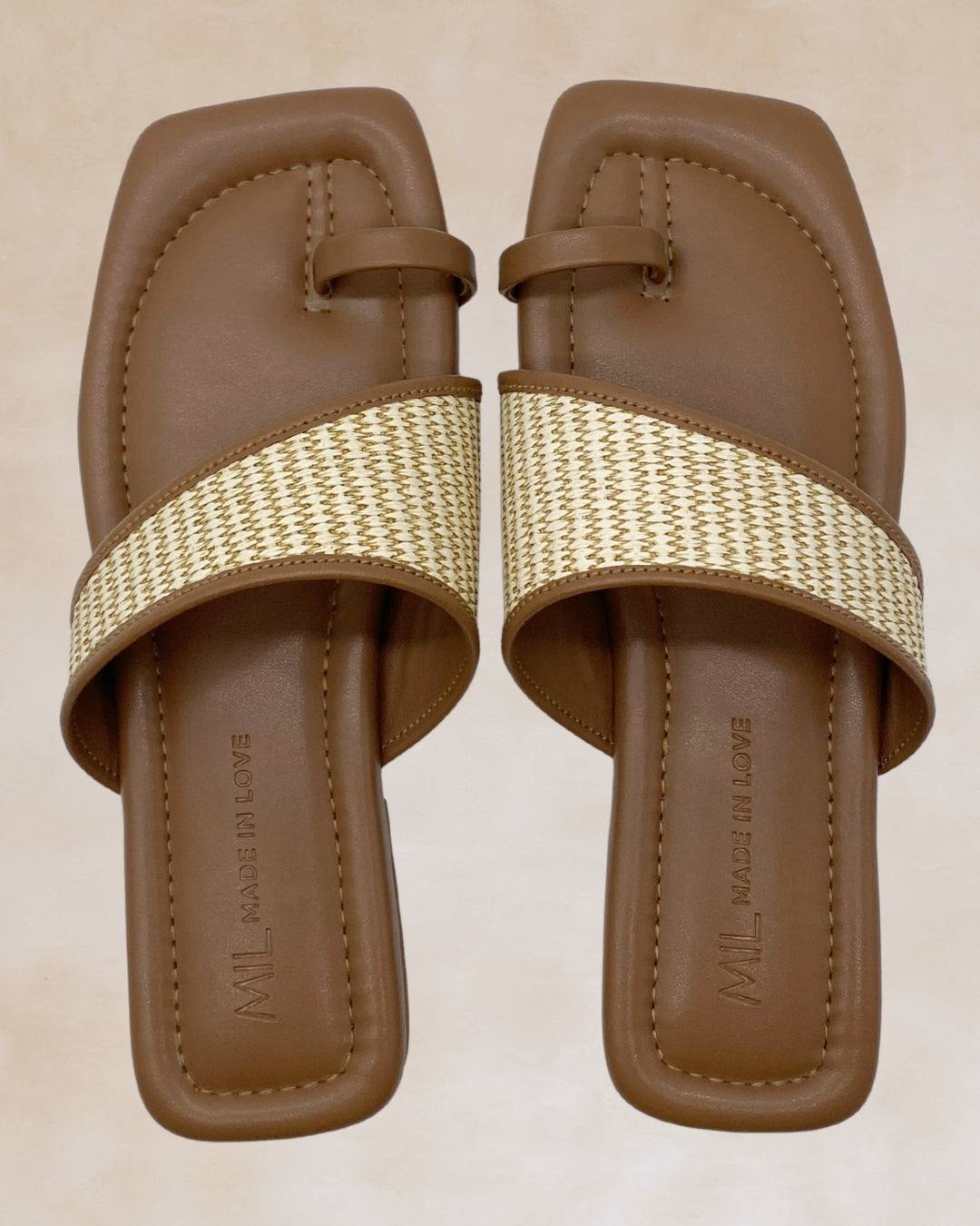Tiwala | Taupe Strap Ring Toe Sandals