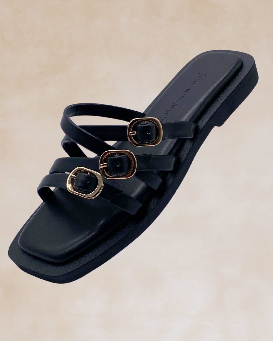 Kasing-Kasing | Black Buckle Strap Sandals