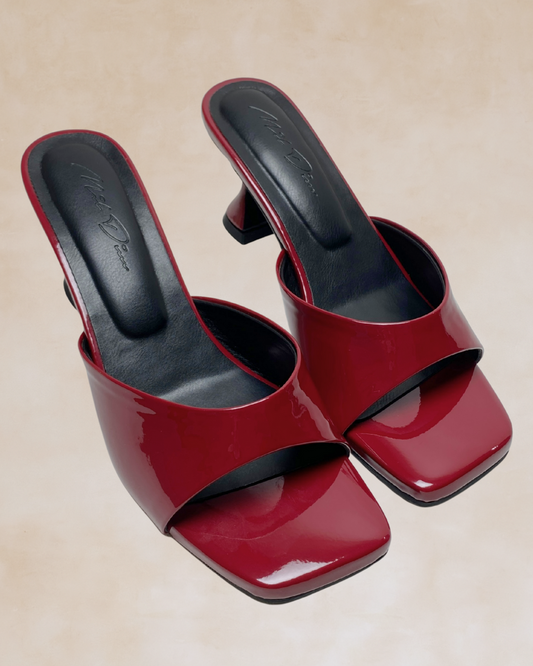 Nehemiah | Glossy Maroon Heels