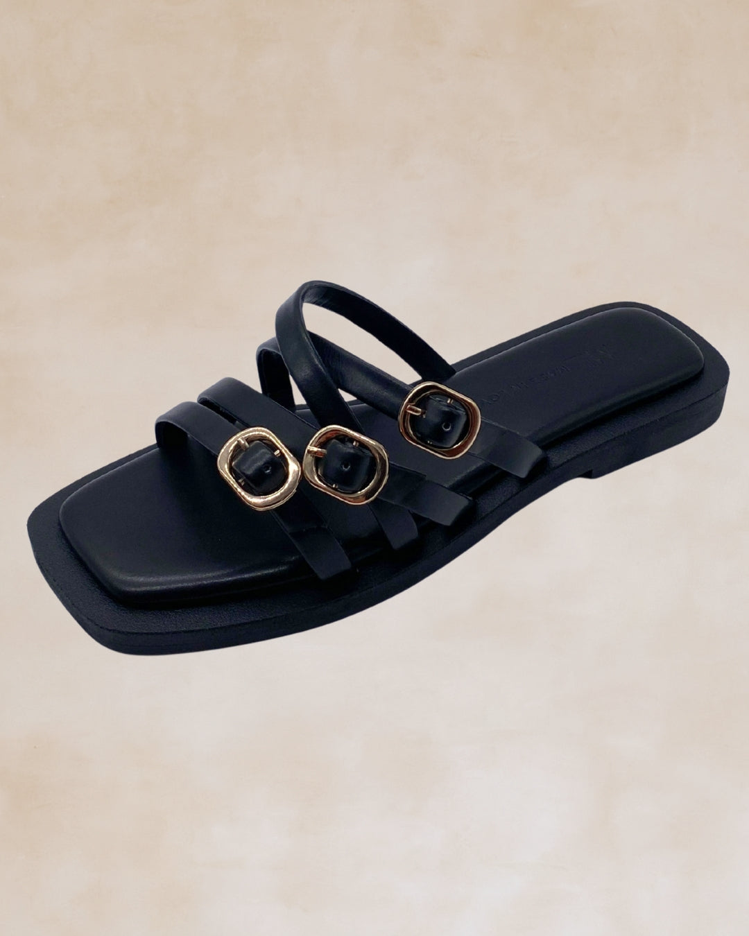 Kasing-Kasing | Black Buckle Strap Sandals