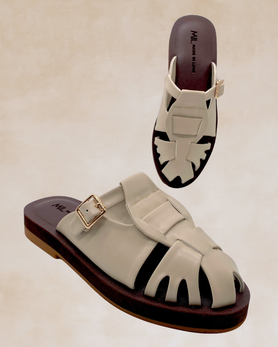 Kislap | Bone | Chunky Mules