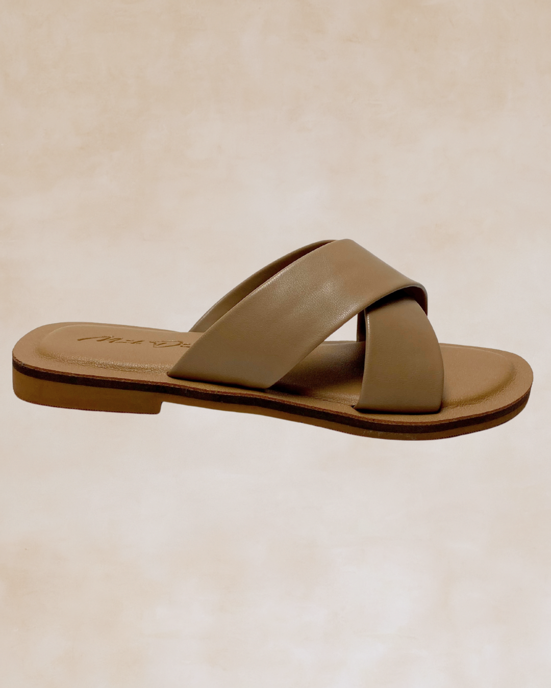 Yonah | Mocha Criss-Cross Slide Sandals