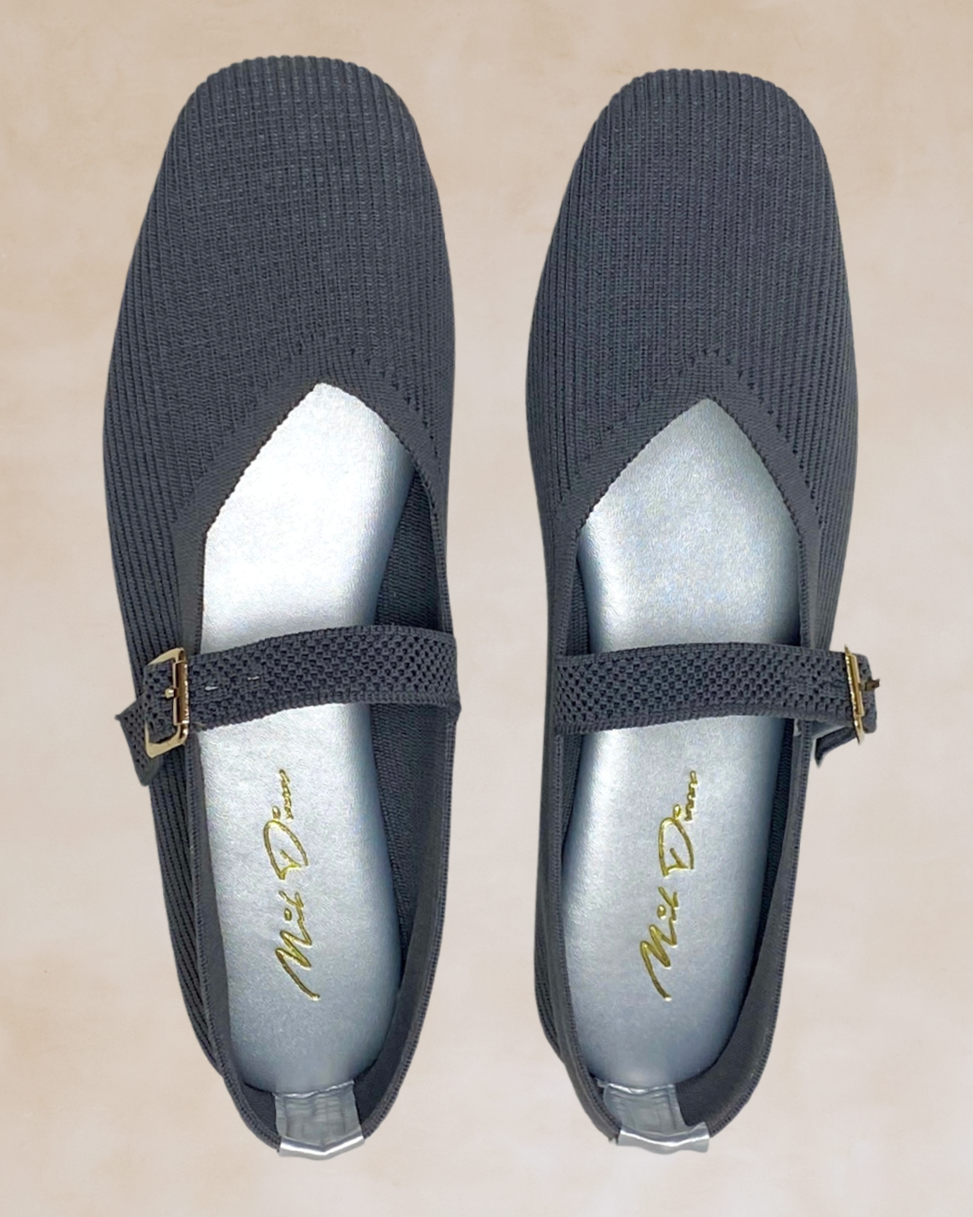 Cleopatra | Gray Knit Ballet Flats