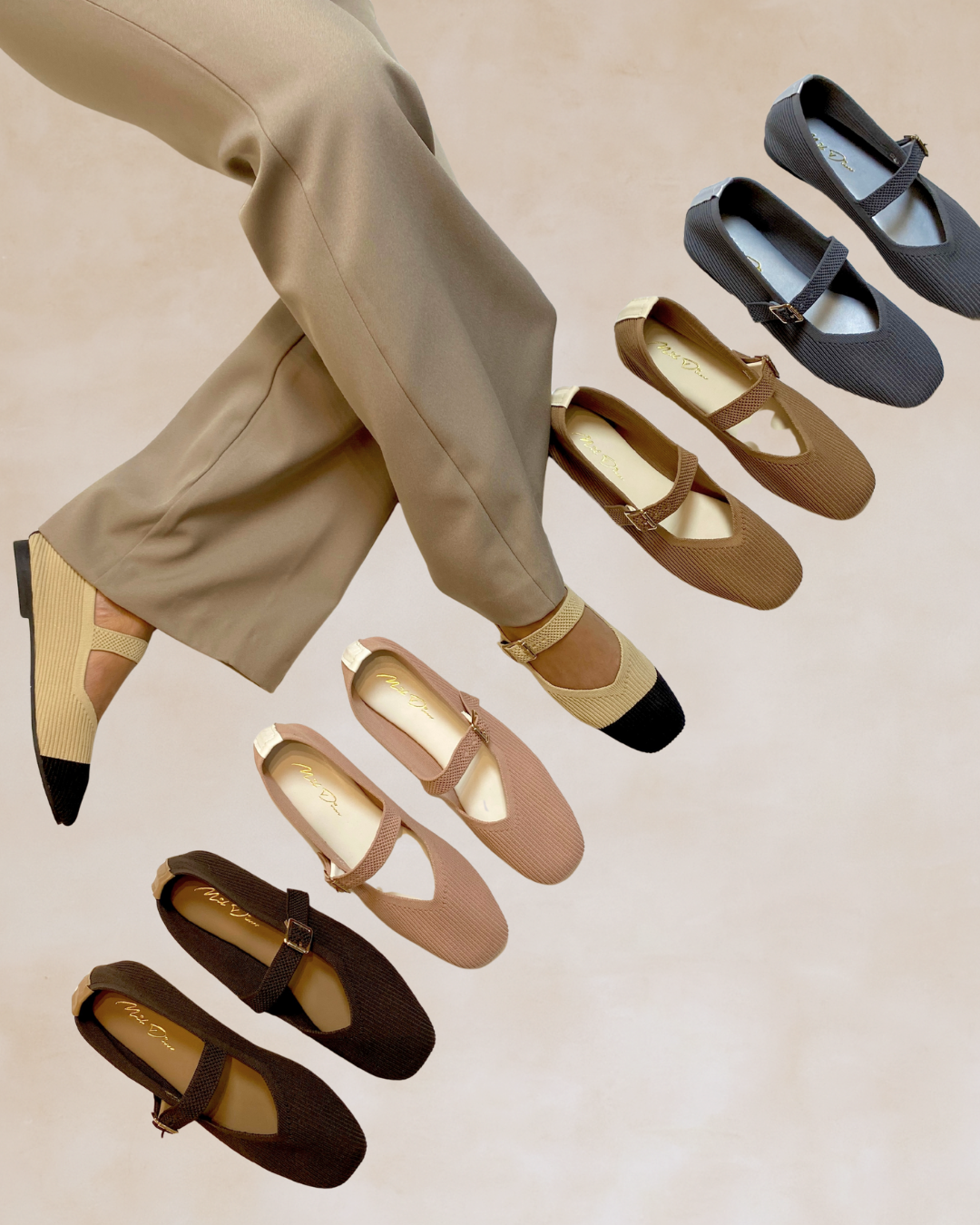Cleopatra | Choco Knit Ballet Flats