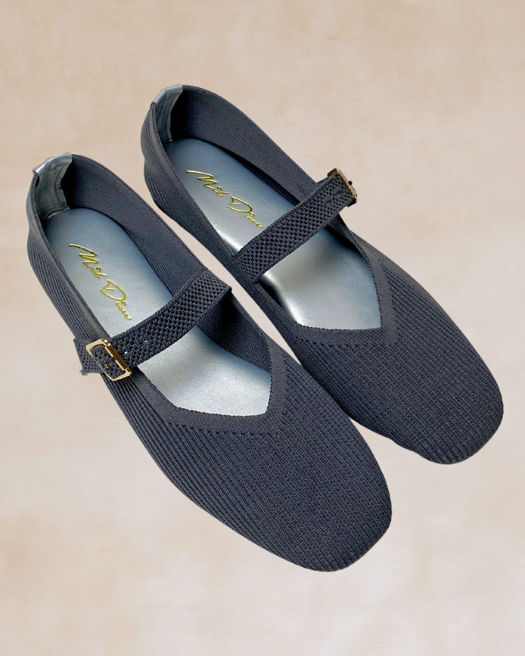 Cleopatra | Gray Knit Ballet Flats