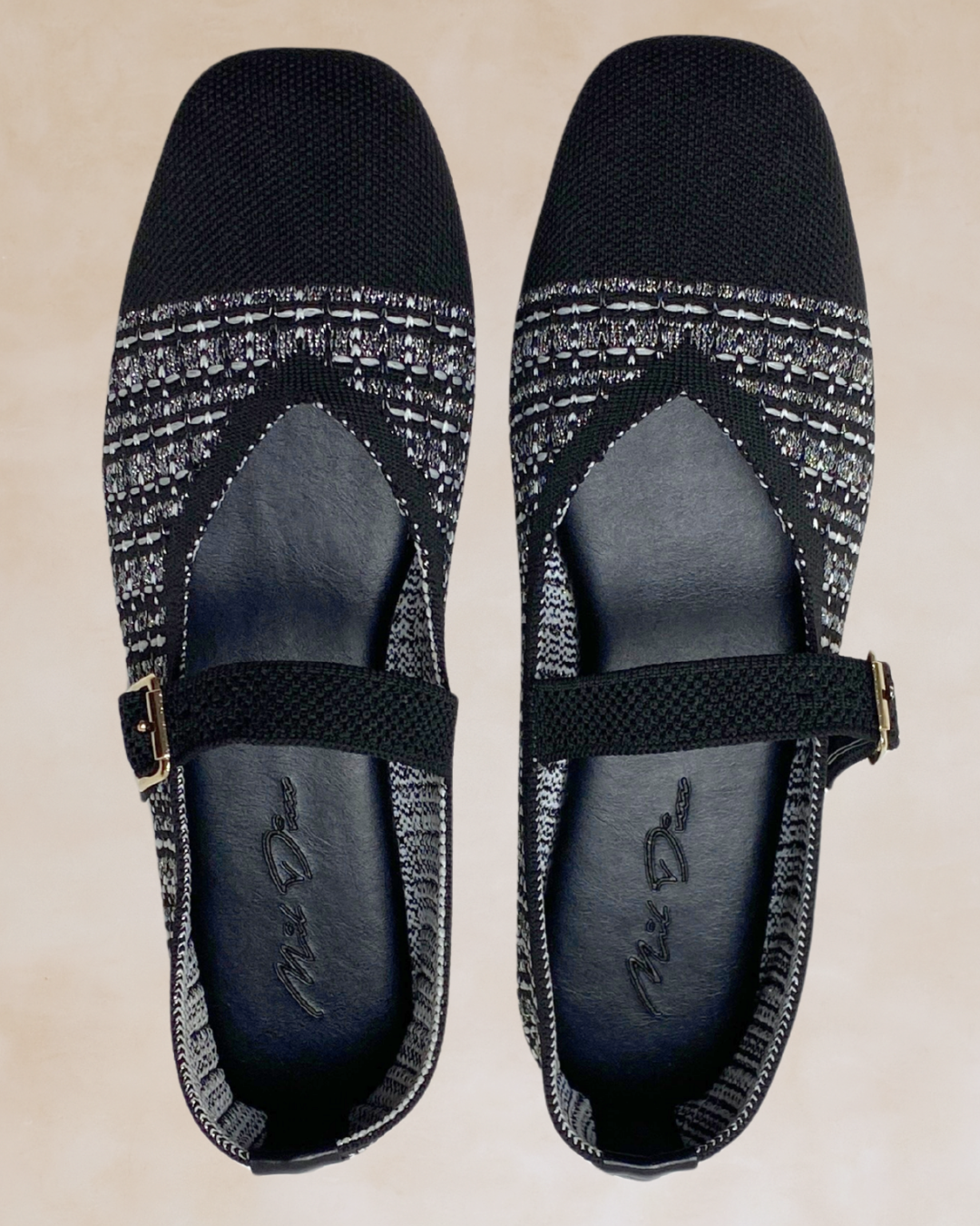 Cleopatra | Black Knit Ballet Flats