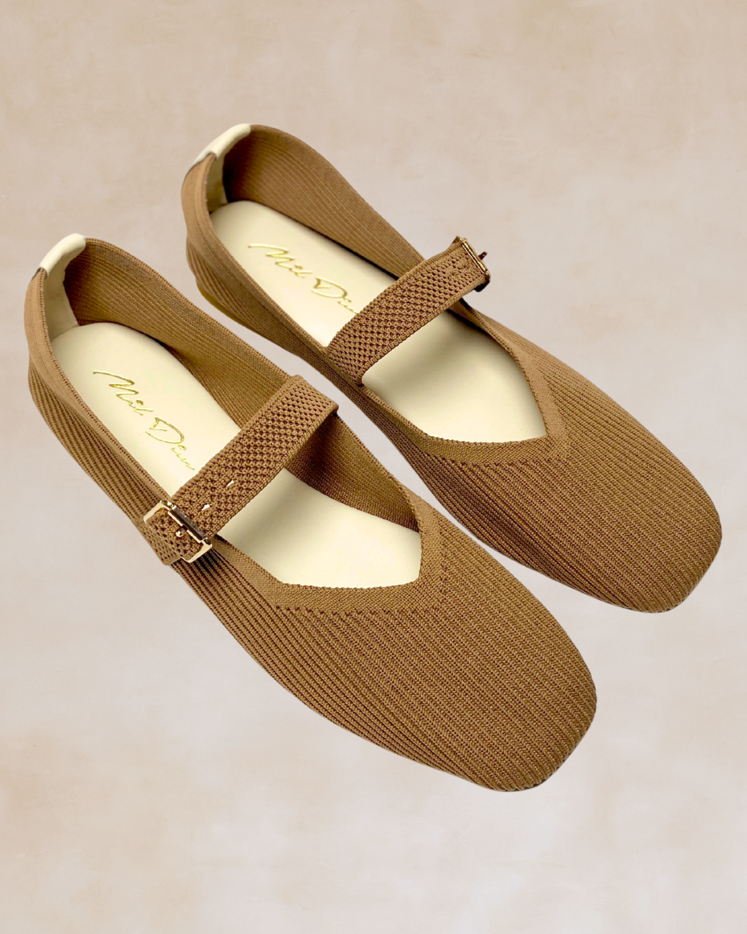 Cleopatra | Mocha Knit Ballet Flats
