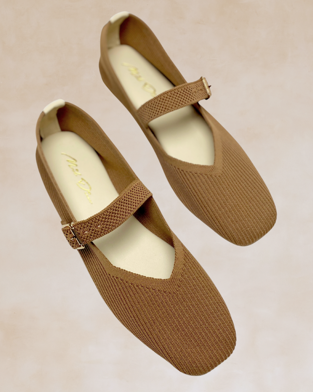 Cleopatra | Mocha Knit Ballet Flats