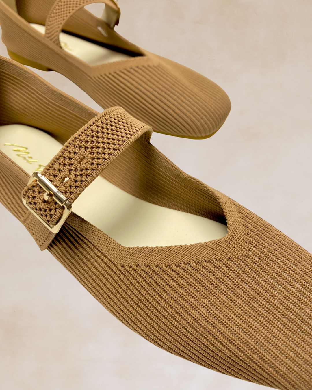 Cleopatra | Mocha Knit Ballet Flats