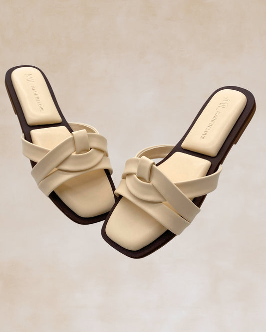 Lualhati | Cream Knotted Strap Sandals