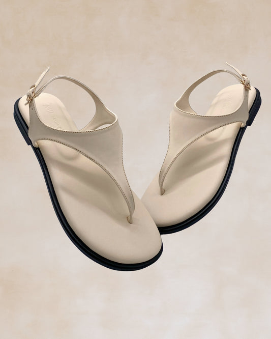 Giliw | Cream Slingback Sandals