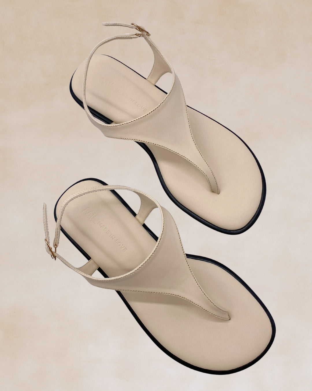 Giliw | Cream Slingback Sandals