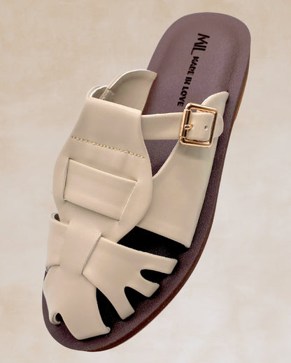 Kislap | Bone | Chunky Mules
