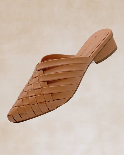 Puso | Beige Woven Mules