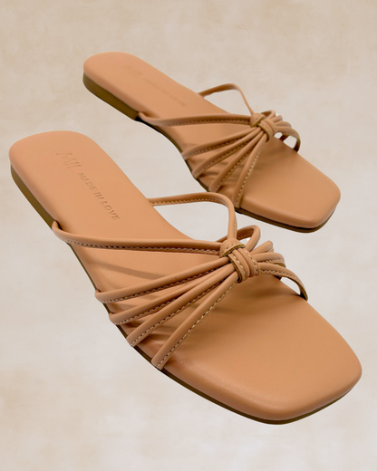 Pangga | Beige Soft Knot Sandals