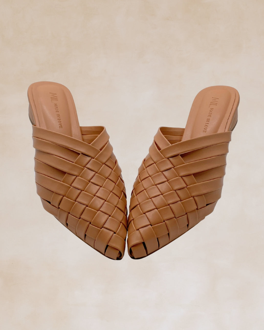 Puso | Beige Woven Mules