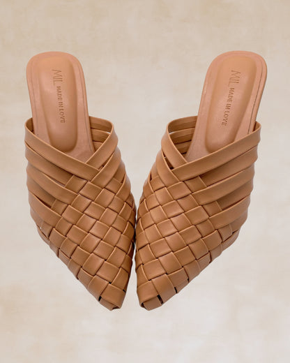 Puso | Beige Woven Mules