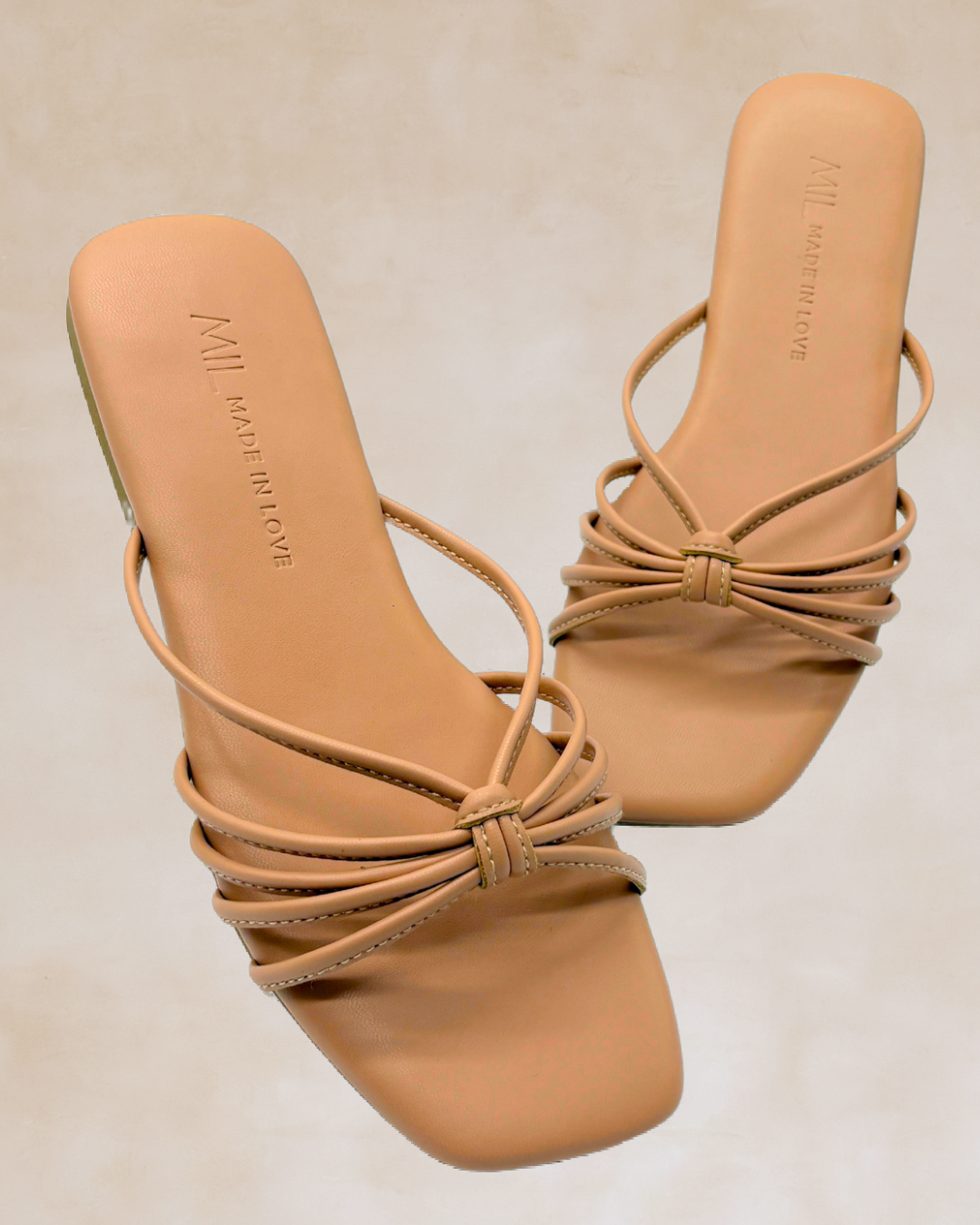 Pangga | Beige Soft Knot Sandals
