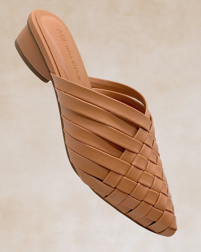 Puso | Beige Woven Mules
