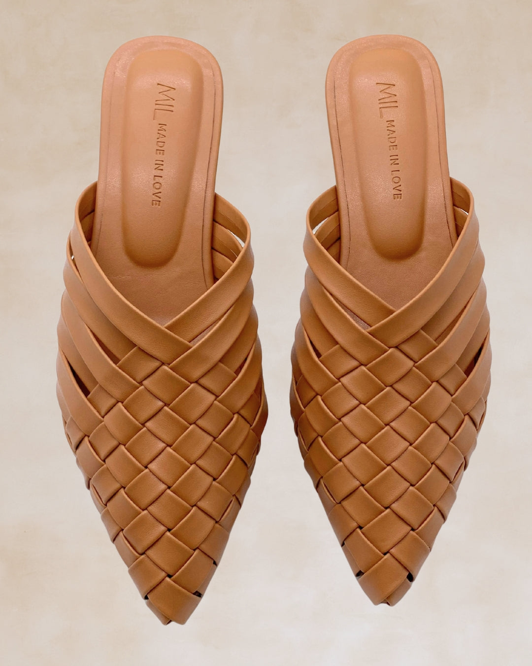 Puso | Beige Woven Mules