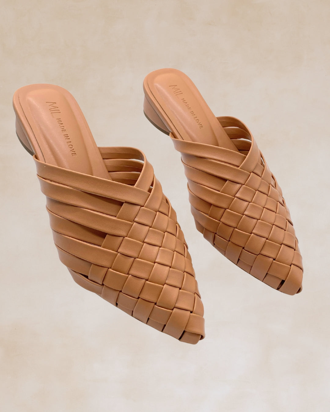 Puso | Beige Woven Mules