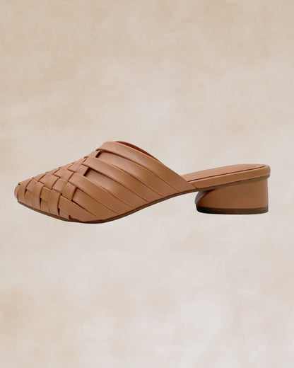 Puso | Beige Woven Mules