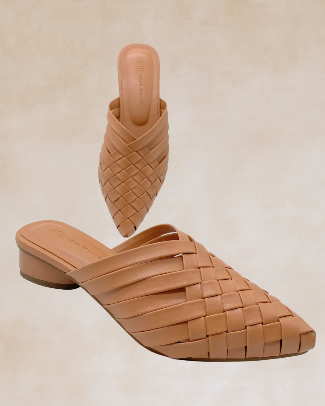 Puso | Beige Woven Mules
