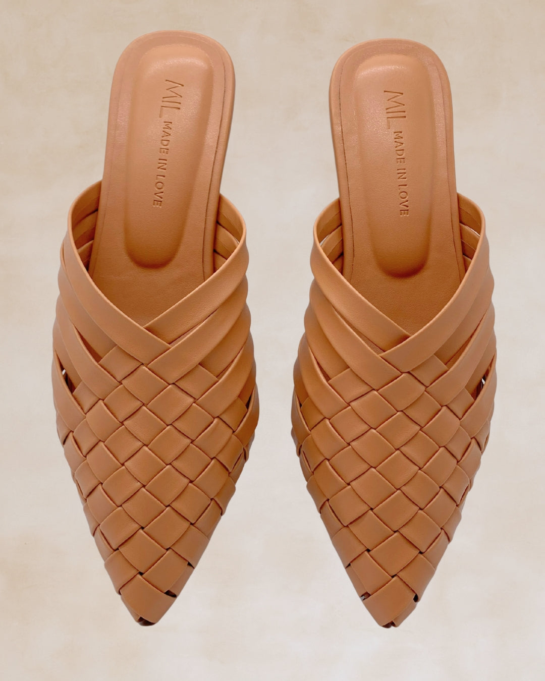 Puso | Beige Woven Mules