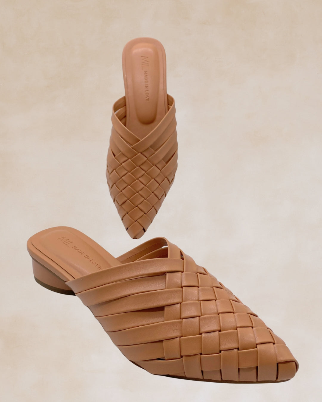 Puso | Beige Woven Mules