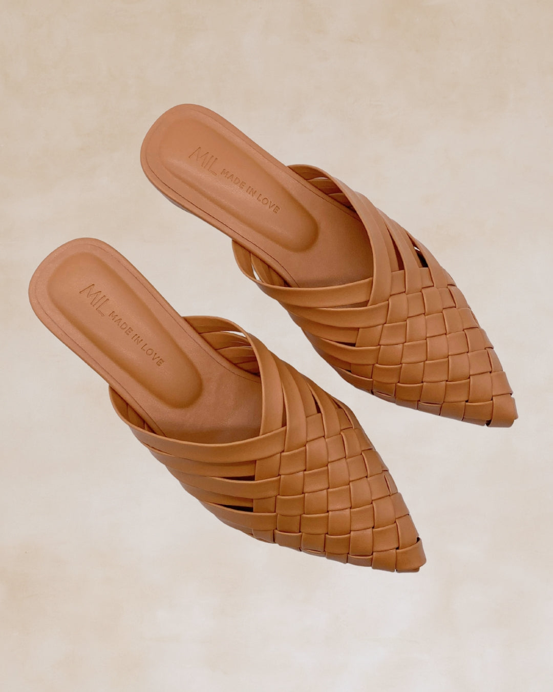 Puso | Beige Woven Mules