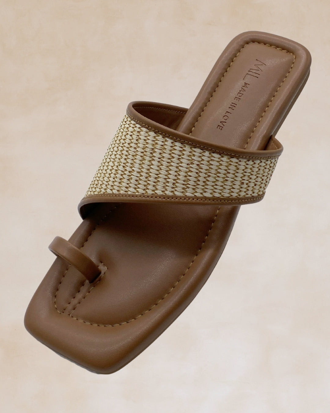 Tiwala | Taupe Strap Ring Toe Sandals