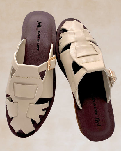 Kislap | Bone | Chunky Mules