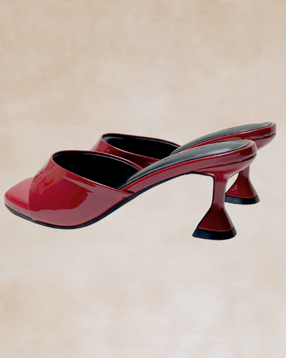 Nehemiah | Glossy Maroon Heels