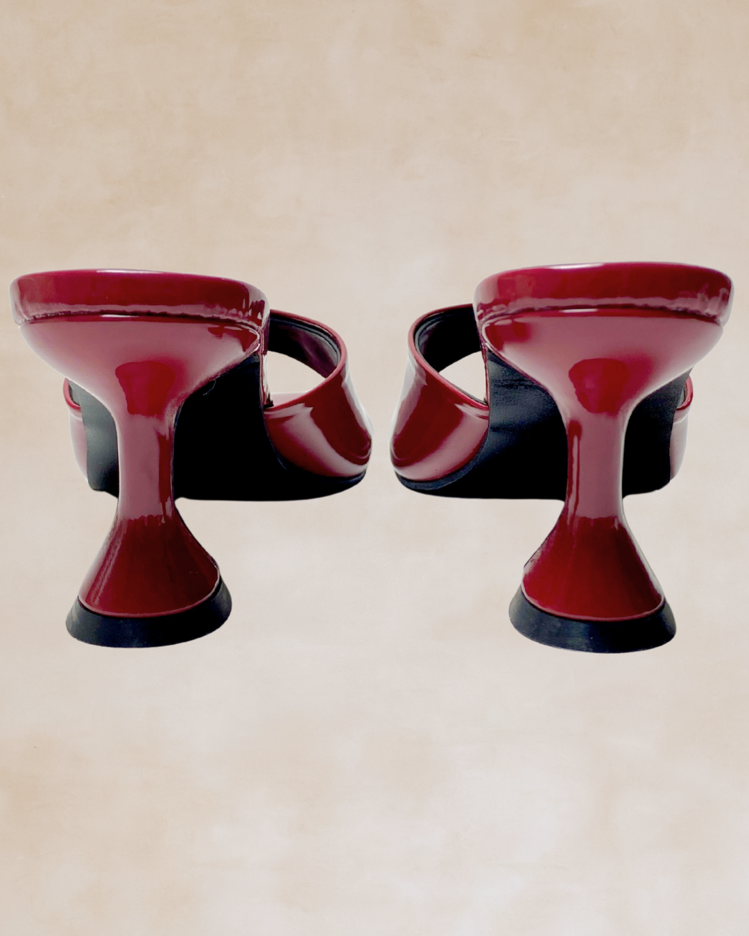 Nehemiah | Glossy Maroon Heels