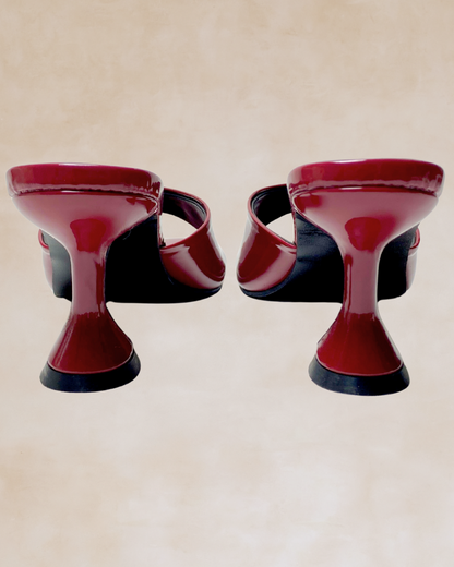 Nehemiah | Glossy Maroon Heels