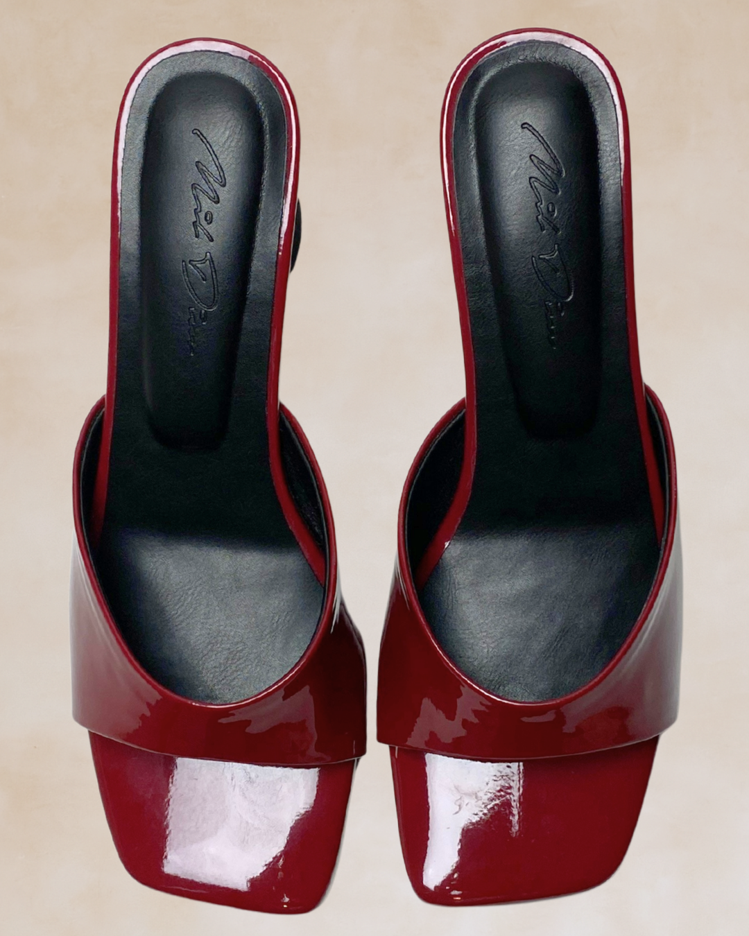 Nehemiah | Glossy Maroon Heels