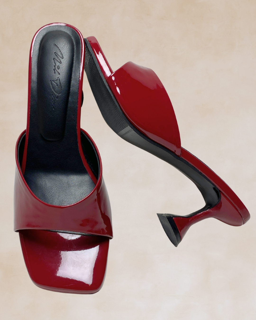 Nehemiah | Glossy Maroon Heels