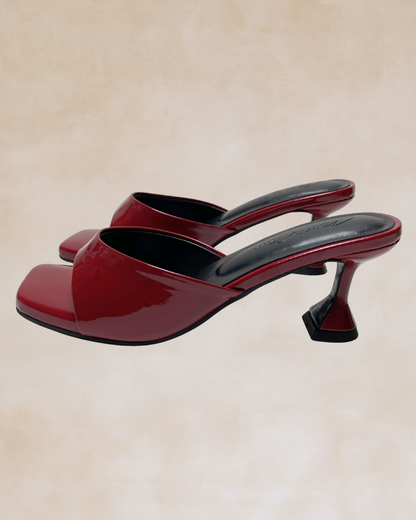 Nehemiah | Glossy Maroon Heels