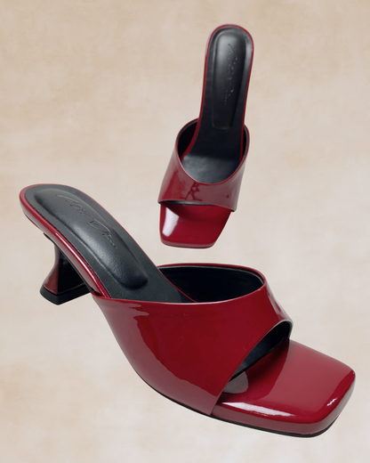 Nehemiah | Glossy Maroon Heels
